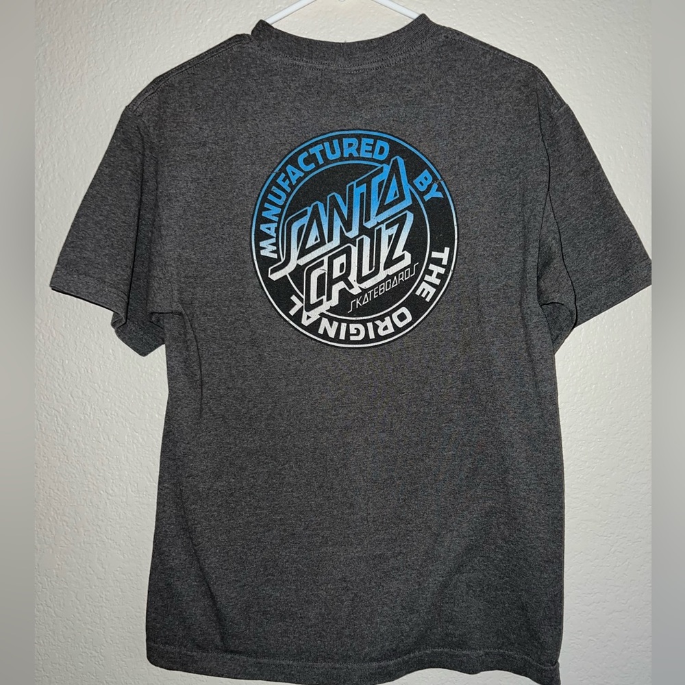 Santa Cruz Skateboard Heather Gray T-Shirt Mens Medium